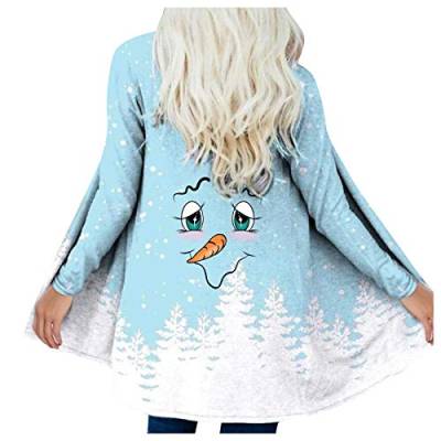 tsaChick Trachten Jacken Damen Cardigan Weihnachten Digitaldruck Lässige Strickjacke mit langen Ärmeln &J2313 winterjacke lang fleecejacke warm trapstar winter mädchen daunenjacke von tsaChick