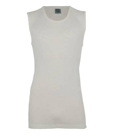 wobera Herrenunterhemd Tank Top oder ohne Arm aus 100% Seide (Gr. 6/M, Farbe: naturweiß) von wobera ANGORA