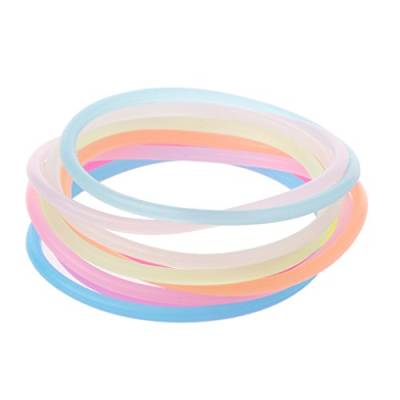 10PCS Nacht Leuchtende Armbänder Armband Gummy Silikon DIY Gummi Haarbänder Halskette Für Männer von xbiez