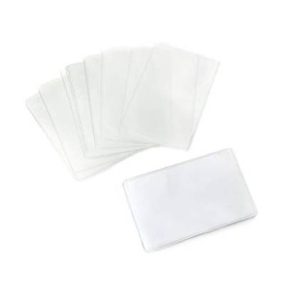 xbiez 20 Stück Rechteckige Durchsichtige Kunststoff Abzeichen Kreditkartenhalter Schützend Für Kartenetui Brieftasche Damen von xbiez