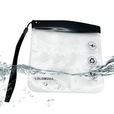 zwxqe Transparente Make-up-Tasche, Aufbewahrungstasche, Make-up-Tasche, Kosmetik-Organizer, transparent, mit Reißverschluss und Umhängeband, Make-up-Reisetasche, Kulturbeutel für Damen und Herren, von zwxqe