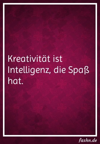 Kreativität ist Intelligenz, die Spaß hat.