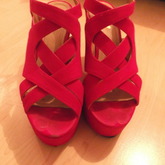 pinke keilabsatz schuhe :D