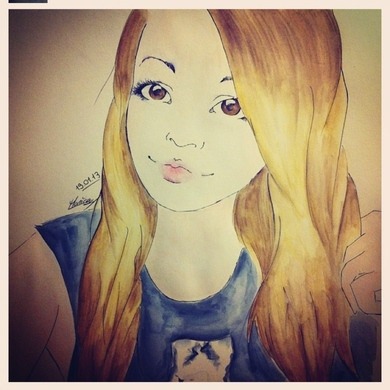 das ist so cute, ein mädchen aus instagram hat mich gezeichnet. ich find's schön.