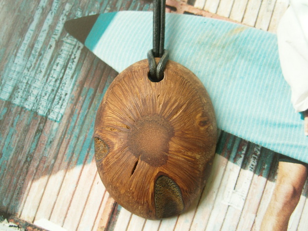 Banksia Zapfen Holzschmuck Anhänger Unikat