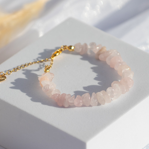 Rosenquarz Armband Edelsteinarmband von NONOSH Made in Germany Made with Love