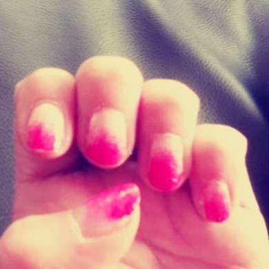 wie sind meine ombre-nägel geworden? :)