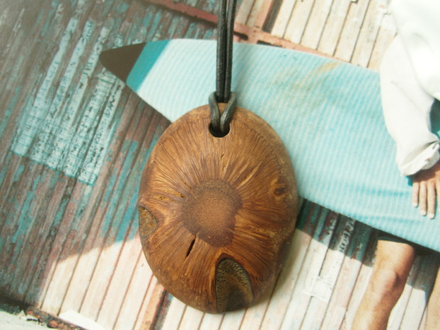 Banksia Zapfen Holzschmuck Anhänger Unikat