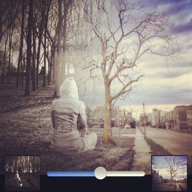 aus zwei bildern mach eins haha :) app; instashake