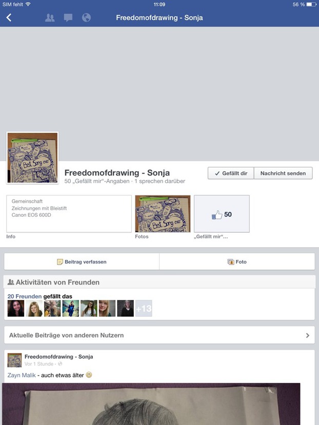 Freedomofdrawing - Sonja , ist ne super Facebook Seite von meiner Freundin :)  sie würd sich über ein gefällt mir von euch freuen :) Danke ❤️