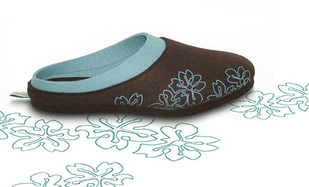 Puschn - bloom choco-blue