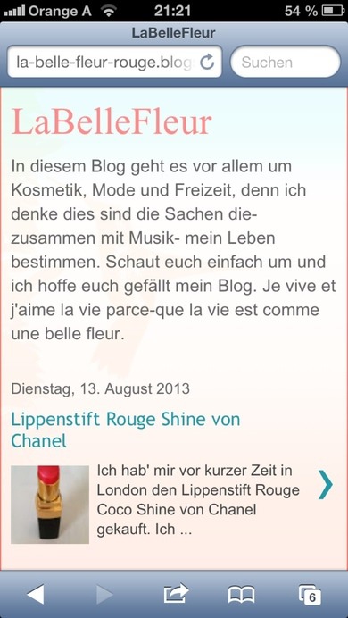 Mein neuer Blog über Fashion Kosmetik und Lifestyle. Schaut doch einfach mal rein: http://la-belle-fleur-rouge.blogspot.co.at/