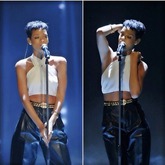 In diesem Outfit stand Rihanna bei der letzten "Wetten, dass...?!"-Show auf der Bühne. (Bild: Twitter/Rihanna)