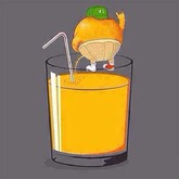 hahaha wer will orangen saft