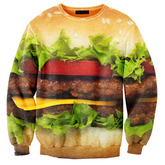 Wie wäre es mit einem leckeren Hamburger-Pulli? Wäre auch ne coole Verkleidung zu Karneval, oder? Wie gefällt er Dir?