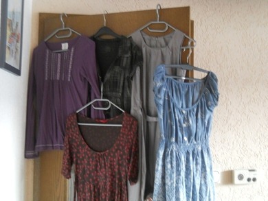 Hab gerade meine Kleiderschränke aufgeräumt und ausgemistet...was von den 5 Sachen soll ich behalten und was muss weg? (Graues Kleid mit kleinen Blumen oben, blaues Kleid mit Blumen, Braun-rotes Kleid mit "Punkten", Lila Oberteil mit Schnee-Muster, dunkel karierte Bluse) :) Hab gerade meine Kleiderschränke aufgeräumt und ausgemistet...was von den 5 Sachen soll ich behalten und was muss weg? (Graues Kleid mit kleinen Blumen oben, blaues Kleid mit Blumen, Braun-rotes Kleid mit "Punkten", Lila Oberteil mit Schnee-Muster, dunkel karierte Bluse) :)