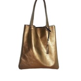 Leder-Shopper *Marga* in Trendfarbe Metallic-Gold!
