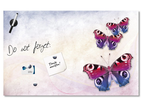 Magnettafel Schmetterlinge Falter bunt von GrazDesign