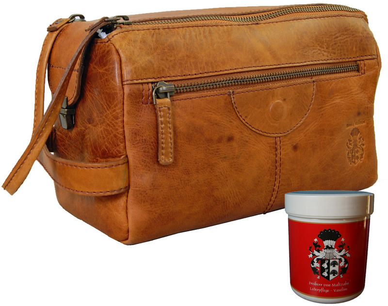 Neccessaire Waschtasche BOONE aus Rodeo-Leder - inkl. Lederpflege Neccessaire Waschtasche BOONE aus Rodeo-Leder - inkl. Lederpflege von Ledertaschenshop24