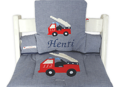 Hochstuhl Sitzbezug 2tlg. „Feuerwehrauto“ für Tripp Trapp Hochstuhl Sitzbezug 2tlg. „Feuerwehrauto“ für Tripp Trapp von glueckspilz-shop