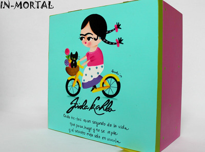 Hand Painted Frida Kahlo Tea Box, Home Décor, Mexican Designer von In-mortal