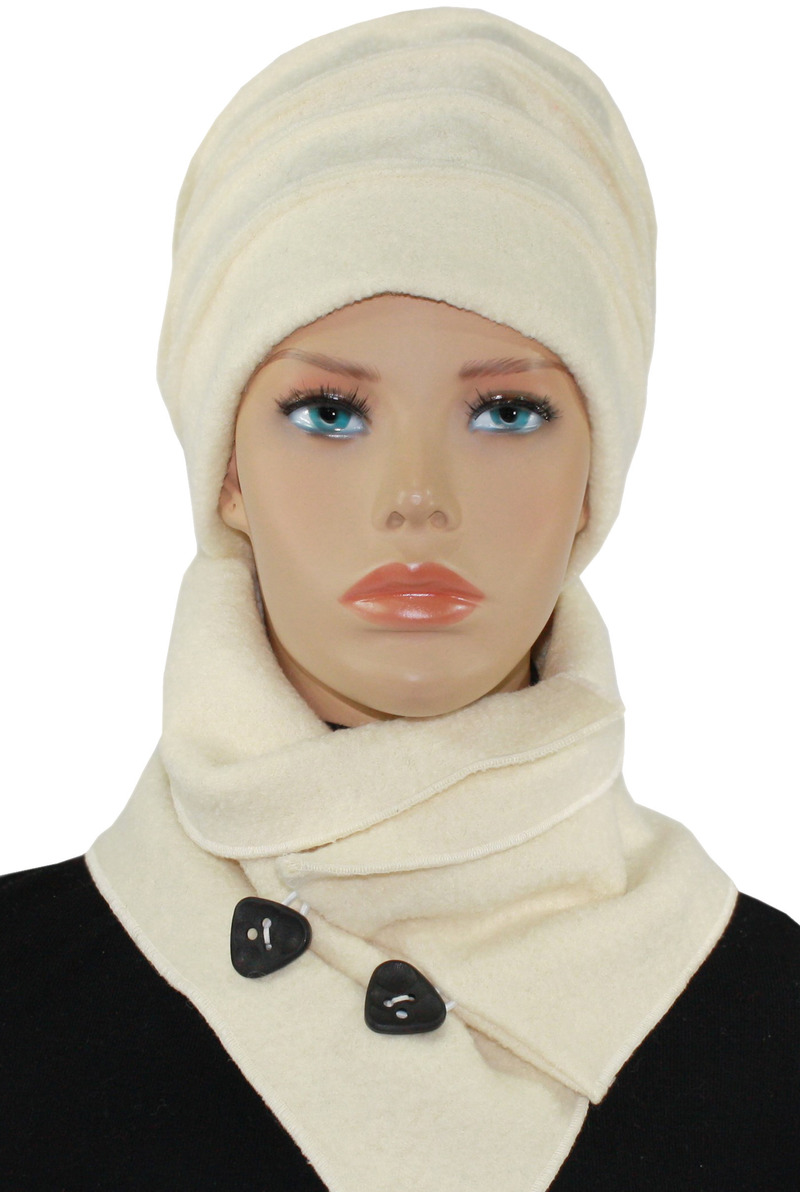 Walk Mütze Walk Schal Walk Stulpen Set wollweiß Walk Mütze Walk Schal Walk Stulpen Set wollweiß von klennes