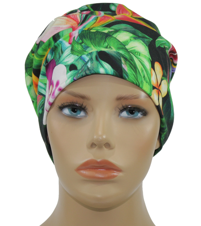 Chemo Mütze Beanie Mütze Damenmütze Orchidee von klennes