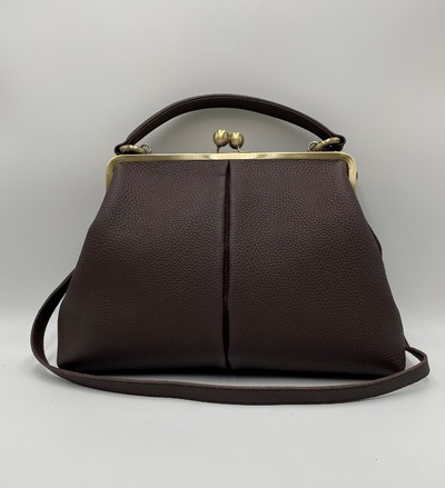 Umhängetasche Leder, Handtasche Damen "Olivia" in dunkelbraun, Vintage Handtasche, Henkeltasche, Bügeltasche, Retro von taschenkinder