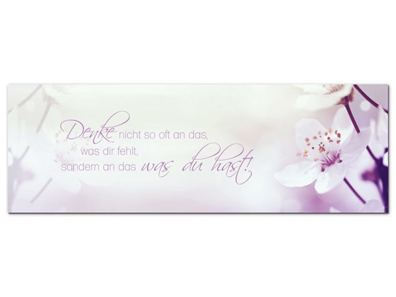 Wandbild Spruch Denke nicht so oft von GrazDesign