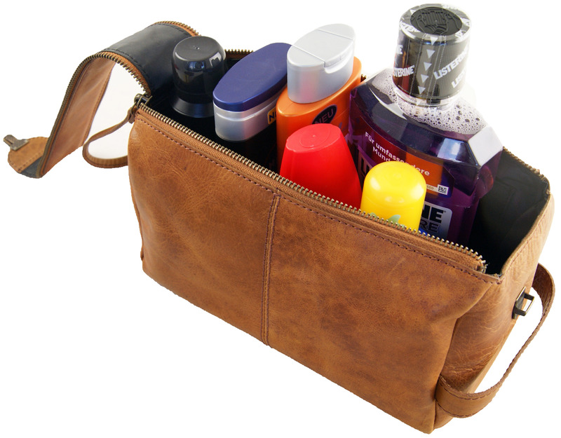 Neccessaire Waschtasche BOONE aus Rodeo-Leder - inkl. Lederpflege Neccessaire Waschtasche BOONE aus Rodeo-Leder - inkl. Lederpflege von Ledertaschenshop24