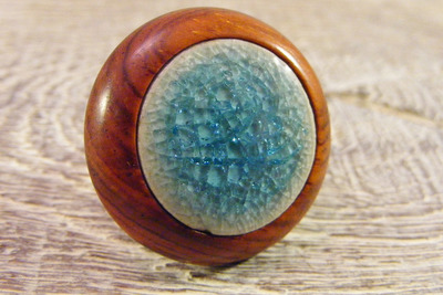 Holz Ring Silber 925 Cocobolo Holz / Porzellan Ø 28mm verstellbar von Holzfelge