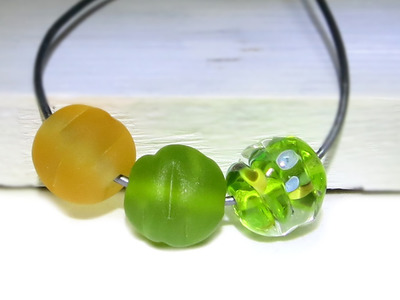 MURANO GLAS KETTE LEDERBAND von SilkArt-AntjeTopf