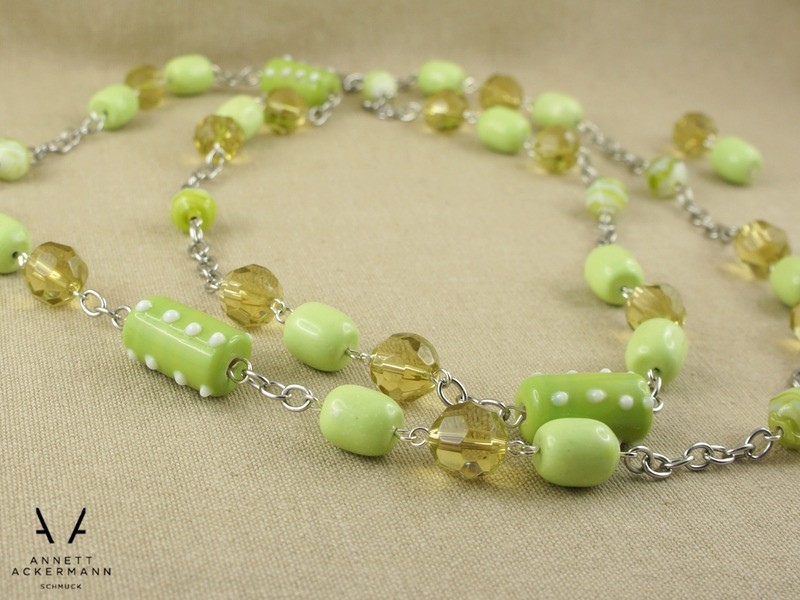 Greenery // Lemon Gras // 2er-Set // Kette & Ohrringe von Ackermann-Schmuck