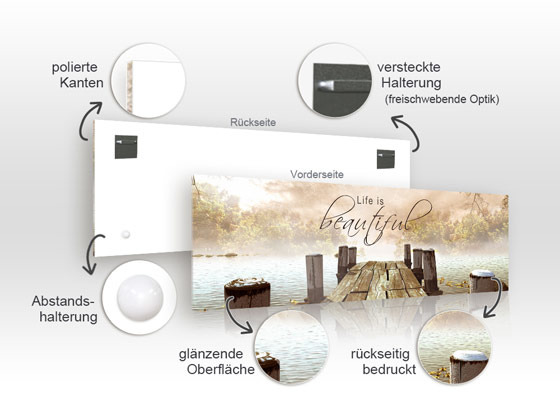 Wandbild Schriftzug Life is beautiful Wandbild Schriftzug Life is beautiful von GrazDesign