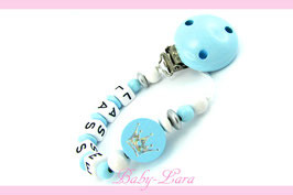 Schnullerkette mit Namen - Krone kleiner Prinz von Schnullerkette mit Namen