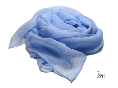 Seidenchiffon HELLBLAU in 3 Größen Seidenchiffon HELLBLAU in 3 Größen von SilkArt-AntjeTopf