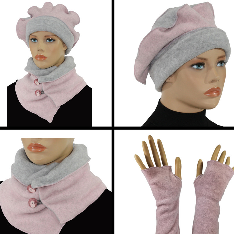 Damen Mütze Schal Handschuhe 3er Set Fleece Luca von klennes