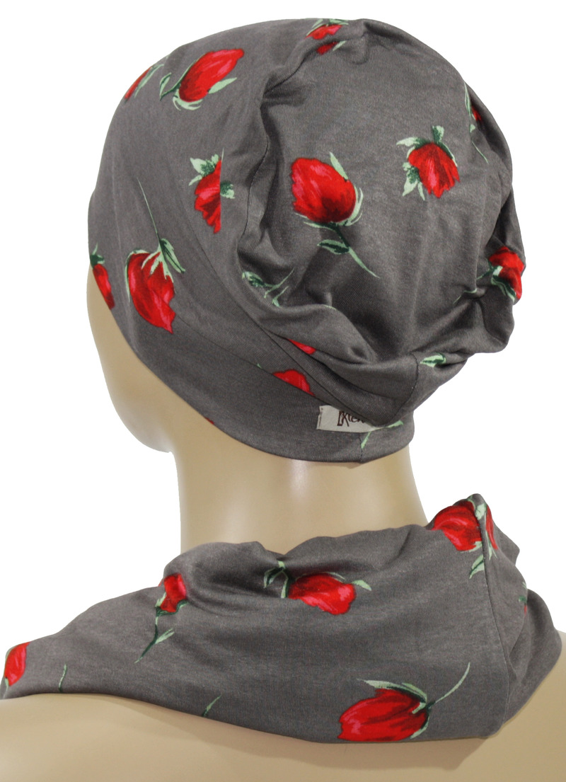 Mütze Schal Set taupe Rose Alisa Mütze Schal Set taupe Rose Alisa von klennes