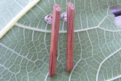 Holz Ohrstecker Silber 925 Palmholz Ø 4mm von Holzfelge