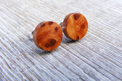 Holz Ohrstecker Silber 925 Sandarak Holz Ø 10mm Holz Ohrstecker Silber 925 Sandarak Holz Ø 10mm von Holzfelge