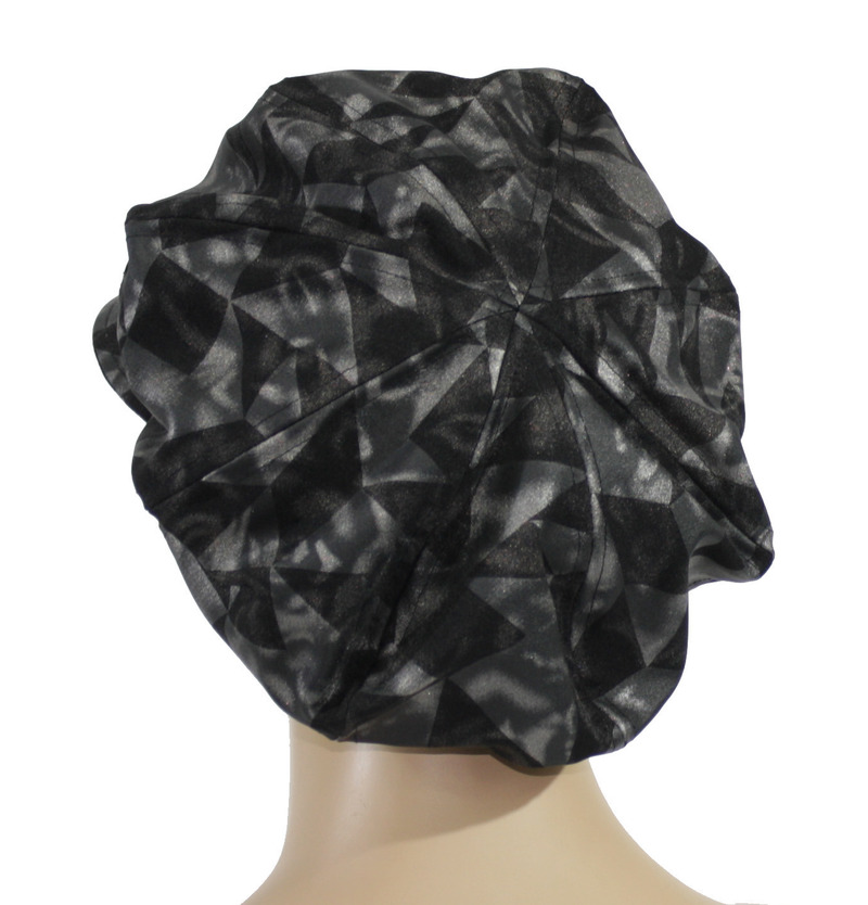 Damen Ballonmütze schwarz grau Handgenäht von klennes