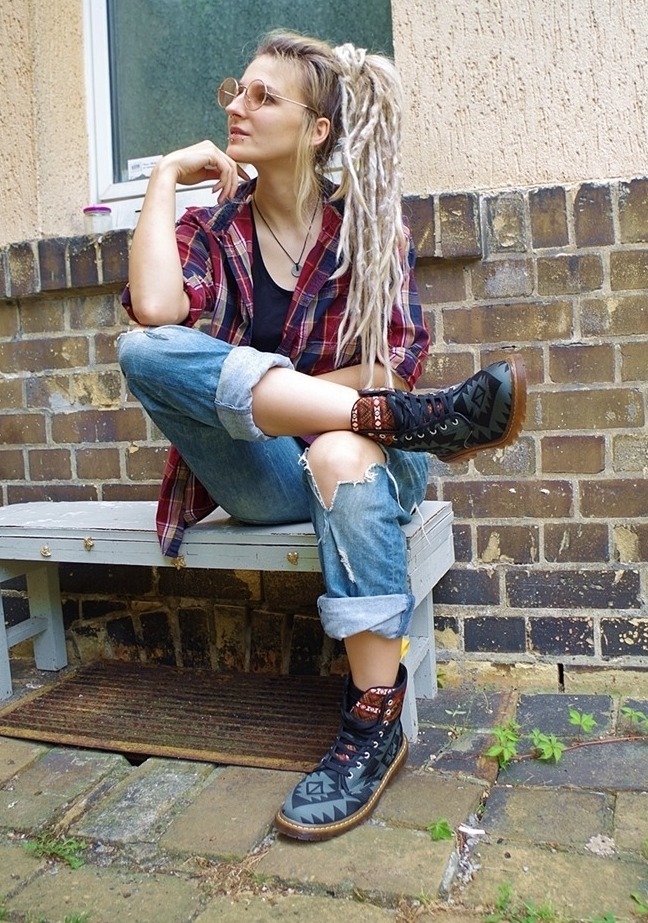 Boho Festival Boots mit ethno Print Boho Festival Boots mit ethno Print von Ain't no snail