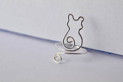 Silberring Katze von Katzensteins-Designs