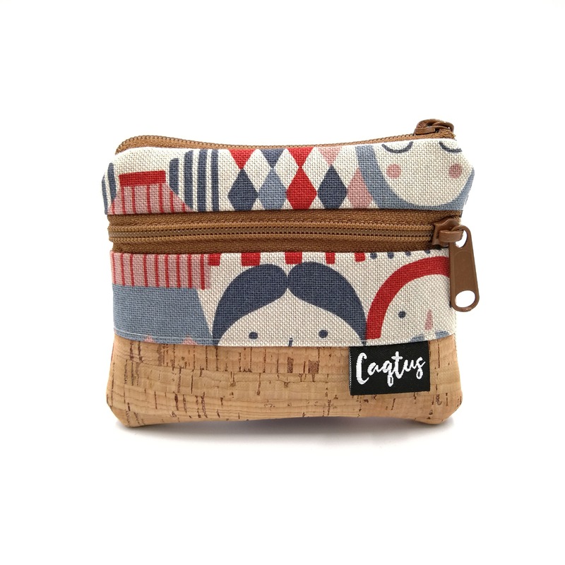 Mini Geldbeutel Kork Handmade von Caqtusdesign