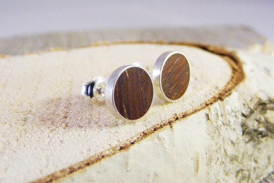 Holz Ohrstecker Silber 925 Bongossi Holz Ø 8mm Holz Ohrstecker Silber 925 Bongossi Holz Ø 8mm von Holzfelge