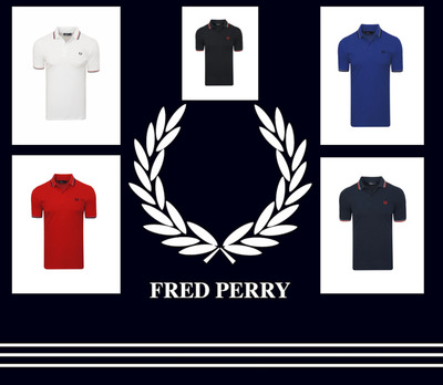 Fred Perry Poloshirt Größen S, M, L, XL, XXL Neu & OVP Tolle Farben Logostick von fairhandelshop