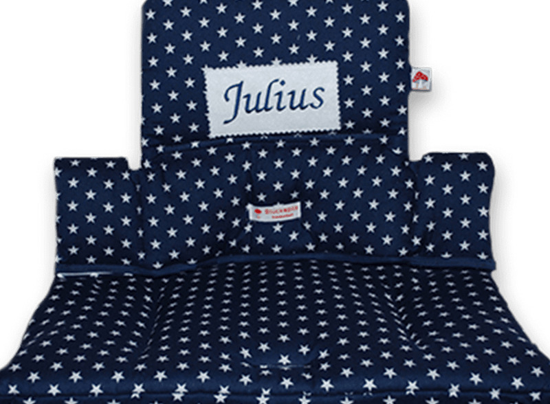 Hochstuhl Sitzbezug 2tlg. „Sterne“ für Tripp Trapp von glueckspilz-shop