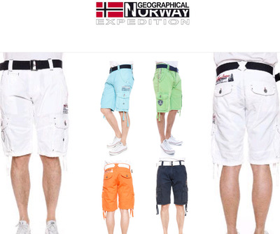 GEOGRAPHICAL NORWAY CARGO SHORTS KURZE HOSE HERREN SHORT BERMUDA GÜRTEL SN12H von fairhandelshop