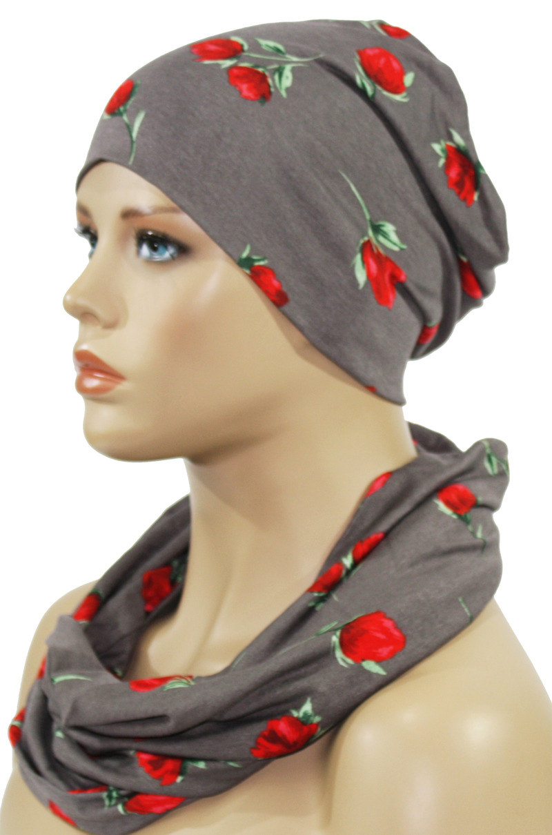 Mütze Schal Set taupe Rose Alisa Mütze Schal Set taupe Rose Alisa von klennes