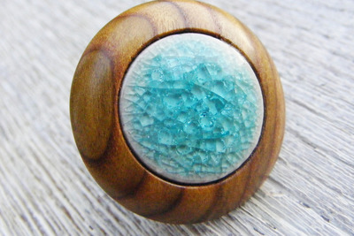 Holz Ring Silber 925 Essigbaum Holz / Porzellan Ø 32mm verstellbar Holz Ring Silber 925 Essigbaum Holz / Porzellan Ø 32mm verstellbar von Holzfelge